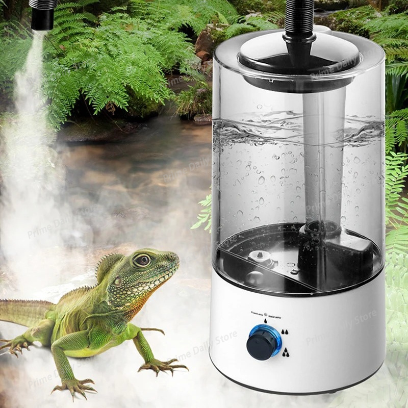 Terrarium Fogger Ultrasonic - 4000ML超音波爬虫類テラリウム噴霧器、両生類ミストメーカー（トカゲ、カメ、カエル、その他の爬虫類の生息地の加湿用）