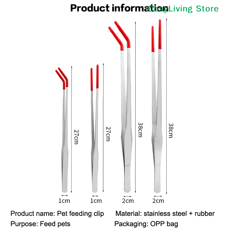 爬虫類給餌用トング ゴムチップ付き ステンレス鋼水族館用ピン - Feeding Tong Stainless のレビューと価格