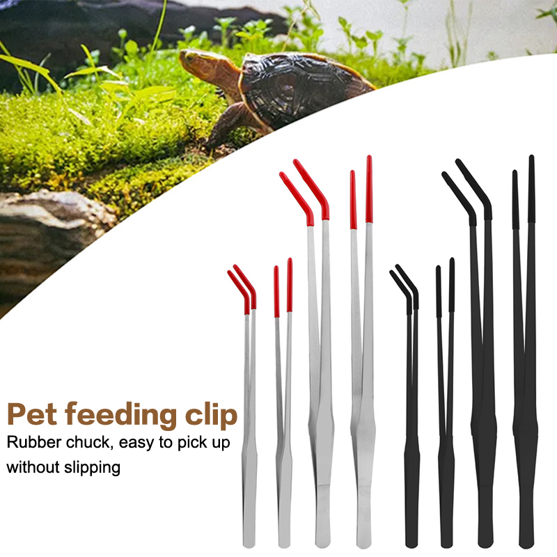 専門家向け水槽ツール：ステンレス製ピンセット、ゴムグリップ付 - Feeding Tong Stainless のレビューと価格