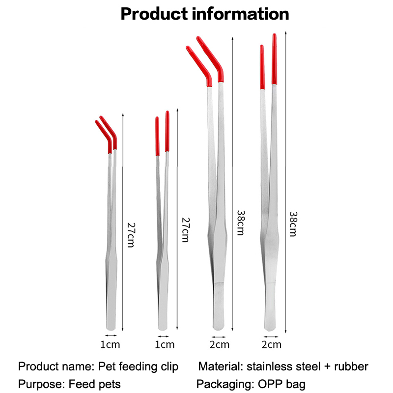 ステンレス製爬虫類用餌やりトング（ゴム製先端付き）水族館用ス - Feeding Tong Stainless のレビューと価格