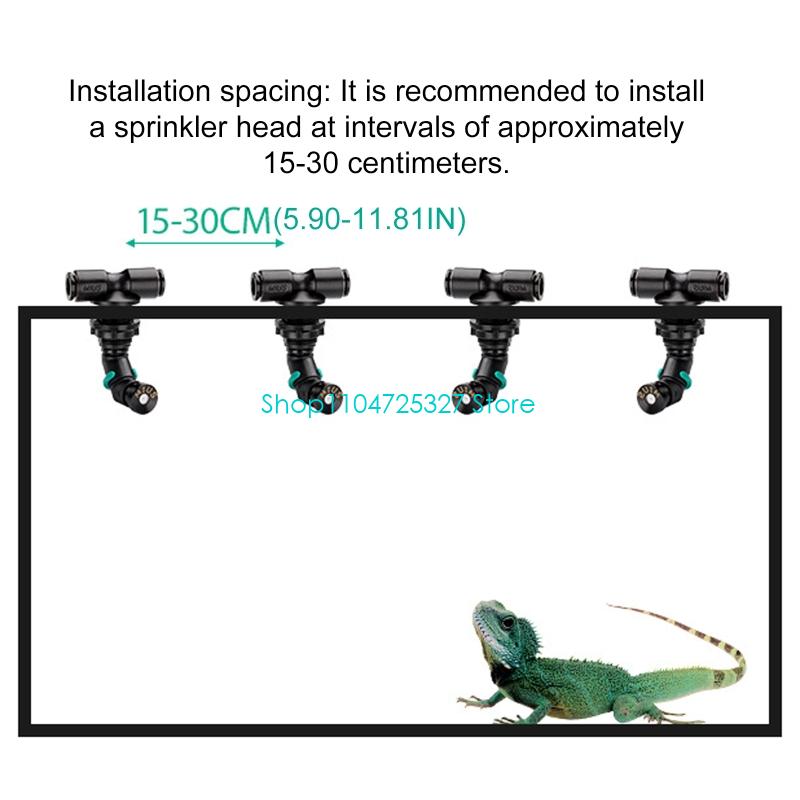 D8KF 熱帯雨林タンク霧噴霧器ノズル 360 度調整可能な - Misting Nozzle Reptile のレビューと価格